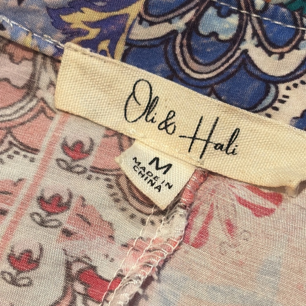 Oli & Hali Multicolor Patchwork Button Down Shirt… - image 5